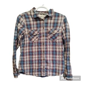 GARAGE Classic Fit 100% Cotton Plaid Button Down Shirt Size Small